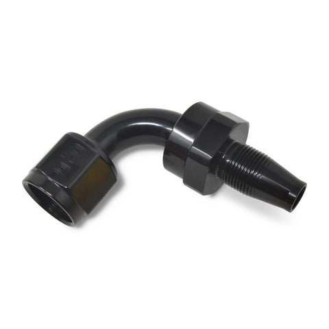 Russell Performance -6 AN 90 Degree Hose End Without Socket - Black - 615163