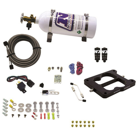 Nitrous Express Q-Jet/Holley Spread Bore Hitman Nitrous Kit (100-150-200HP) w/5lb Bottle - 40080-05