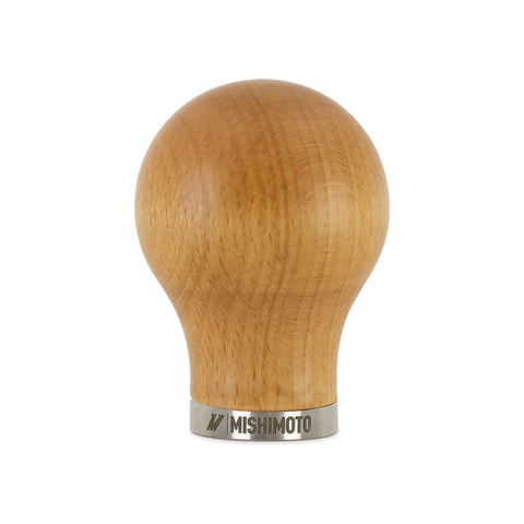 Mishimoto Round Steel Core Wood Shift Knob - Beech - MMSK-WD-RBE