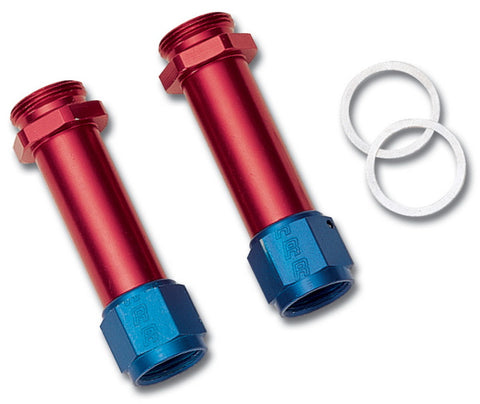 Russell Performance -8 AN Carb Inlet Fittings (2 pcs.) (Red/Blue) - 640750