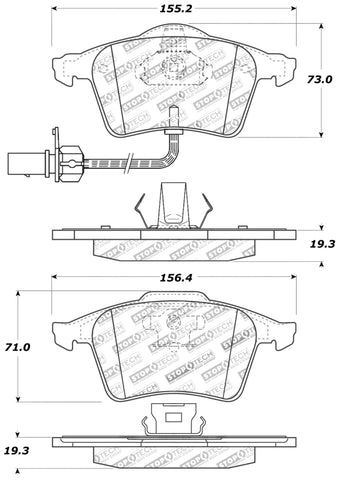 StopTech Performance 07-09 Mazda 3 Front Brake Pads - 309.09152