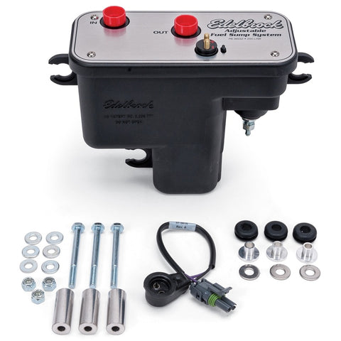 Edelbrock Fuel System Universal Fuel Sump Module Adjustable Fuel Sump Tank Only 255 LPH - 36032