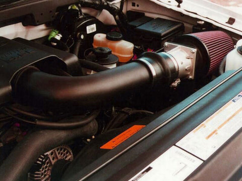 Airaid 97-03 Ford F-150/97-04 Expedition 4.6/5.4L CL Intake System w/ Black Tube (Oiled / Red Media) - 400-109