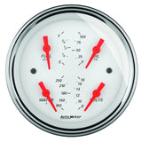 Autometer Arctic White 5in Quad GA, Fuel Level, 0-90 OHM - 1319