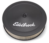 Edelbrock Air Cleaner Pro-Flo Series Round Steel Top Paper Element 14In Dia X 3 75In Dropped Base - 1223