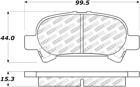 StopTech Street Select Brake Pads - Rear - 305.08280