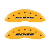 MGP 4 Caliper Covers Engraved Front & Rear EDGE/2015 Yellow finish black ch - 10241SEDEYL