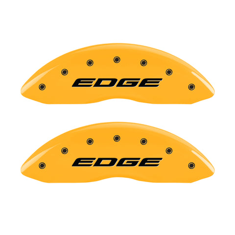 MGP 4 Caliper Covers Engraved Front & Rear EDGE/2015 Yellow finish black ch - 10242SEDEYL