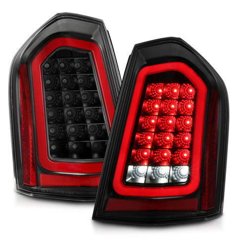 ANZO 11-14 Chrysler 300 LED Taillights Black w/ Sequential - 321343