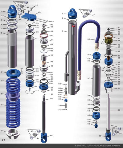 King Shocks 2.5 PR Reservoir Piston - 25002-003