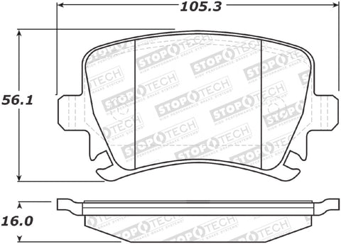 StopTech Street Brake Pads - 308.11081