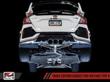 AWE Tuning 2017+ Honda Civic Type R Track Edition Exhaust w/Front Pipe & Triple Diamond Black Tips - 3020-53002