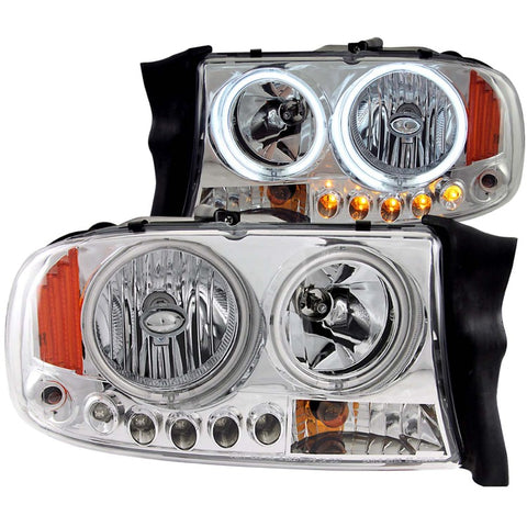 ANZO 1997-2004 Dodge Dakota Crystal Headlights Chrome 1pc - 111059