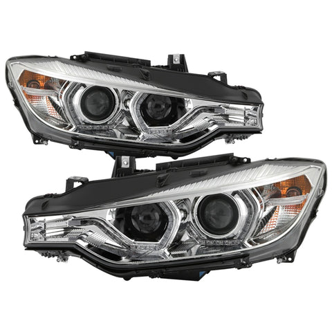 Spyder Signature BMW F30 3 Series 12-14 4DR Projector Headlights - Chrome (PRO-YD-BMWF3012-AFSHID-C) - 5086822