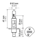 Hella Bulb H1 12V 55W P145S T25 +50 (2) - H1P50TB