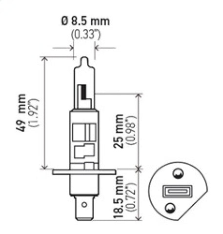 Hella Bulb H1 12V 55W P145S T25 +50 - H1P50