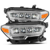 AlphaRex 16-20 Toyota Tacoma NOVA LED Projector Headlights Plank Style Chrome w/Activation Light - 880706