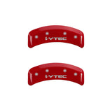 MGP 4 Caliper Covers Engraved Front & Rear i-Vtec Red finish silver ch - 20130SIVTRD