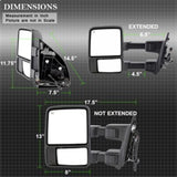 xTune Ford SuperDuty 08-15 Extendable Heated Mirrors w/ LED Signal Smoke MIR-FDSD08S-PW-SM-SET - 9935831