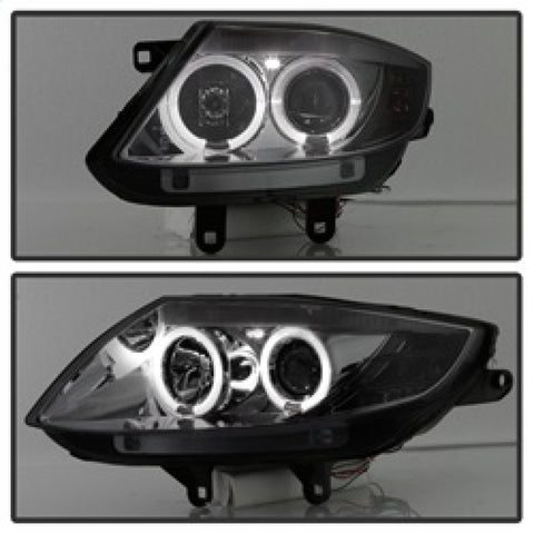 Spyder BMW Z4 03-08 Projector Headlights Halogen Model Only - LED Halo Smoke PRO-YD-BMWZ403-HL-SM - 5017413