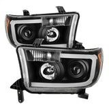 Xtune Toyota Tundra 07-13 LED Light Bar Projector Headlights Black PRO-JH-TTU07-LED-BK - 9027888