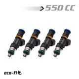 BLOX Racing Eco-Fi Street Injectors 550cc/min Honda K Series (Set of 4) - BXEF-06514-550-4