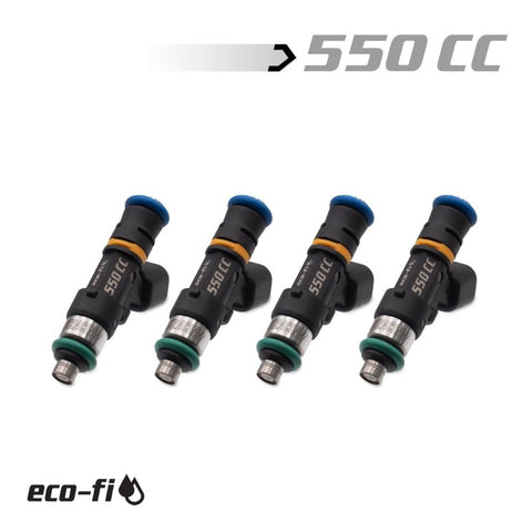 BLOX Racing 550CC Street Injectors 48mm With 1/2in Adapter 14mm Bore - BXEF-06514.14-550-4