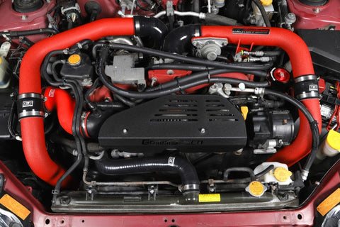 GrimmSpeed 2008-2014 Subaru STI Front Mount Intercooler Kit Raw Core / Red Pipe - 090227