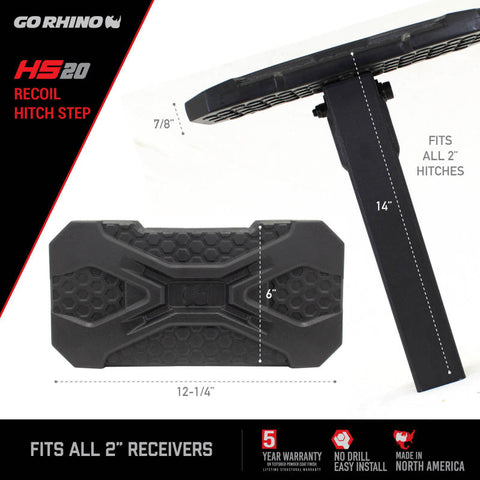 Go Rhino HS-20 Hitch Bumper Step - HS2012T