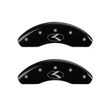 MGP 4 Caliper Covers Engraved Front & Rear Circle K/Kia Black Finish Silver Char 2013 Kia Optima - 21187SCRKBK