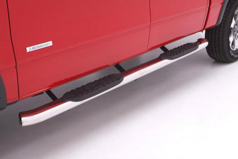 Lund 01-13 Chevy Silverado 1500 Crew Cab 5in. Curved Oval SS Nerf Bars - Polished - 23791007