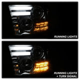 Spyder Dodge Ram 13-15 Projector Headlights Light Bar DRL Smoke PRO-YD-DR13-LBDRL-SM - 5081735