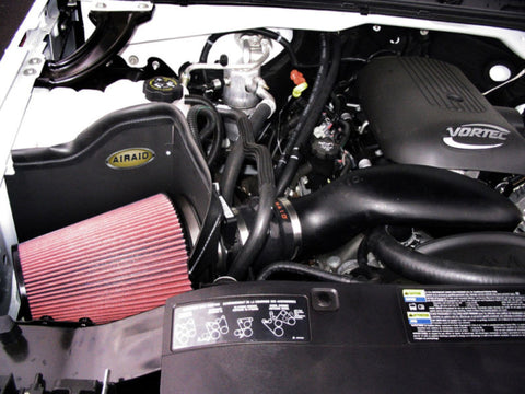 Airaid 2006 Chevy 4.8/5.3/6.0 (w/ Elec Fan/High Hood) CAD Intake System w/ Tube (Oiled / Red Media) - 200-186