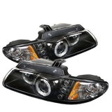 Spyder Dodge Caravan/Grand Caravan 96-00 Projector Headlights LED Halo LEDs- Blk PRO-YD-DC96-BK - 5009692