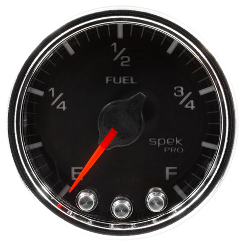 Autometer Spek-Pro Gauge Fuel Level 2 1/16in 0-270 Programmable Blk/Chrm - P31231