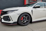 Rally Armor 17-21 Honda Civic Type R White UR Mud Flap w/ Red Logo - MF47-UR-WH/RD