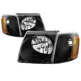 xTune 01-03 Ford Explorer Sport 4pc OEM Style Headlights w/Corner - Black (HD-JH-FEXP01-ST-BK) - 9042614