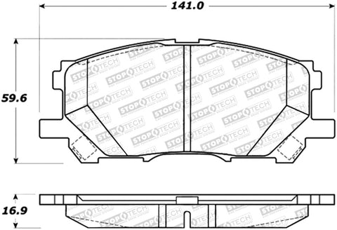 StopTech Street Brake Pads - 308.10050