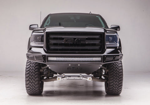 N-Fab M-RDS Front Bumper 16-17 Chevy 1500 - Tex. Black w/Silver Skid Plate - C161MRDS-TX