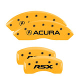 MGP 4 Caliper Covers Engraved Front Acura Rear RSX Yellow Finish Black Char 2002 Acura RSX - 39005SRSXYL