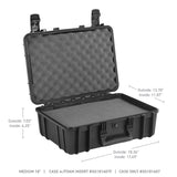 Go Rhino XVenture Gear Hard Case w/Foam - Medium 18in. / Lockable / IP67 - Tex. Black - XG181407F