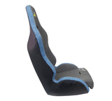 NRG Defender Seat/ Water Resistant Steel Frame Suspension - Gray w/ Blue Trim w/ Defender Logo - DF-100GY