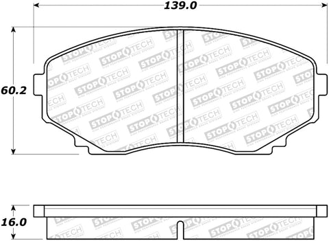 StopTech Street Brake Pads - Rear - 308.05510