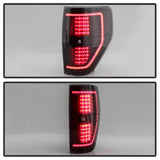 xTune 09-14 Ford F-150 Light Bar LED Tail Lights - Black Smoke (ALT-JH-FF15009-LBLED-BSM) - 9042195