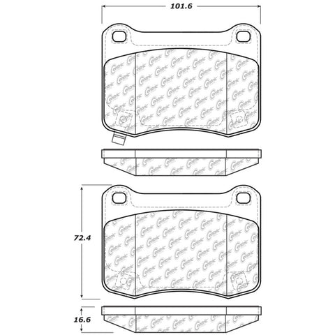 StopTech Street Touring 08-09 Lexus IS F Rear Brake Pads - 308.13660