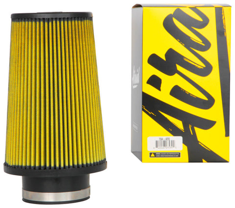 Airaid Universal Air Filter - Cone 3-1/2in Flange x 6in Base x 4-5/8in Top x 9in Height - Synthaflow - 704-420