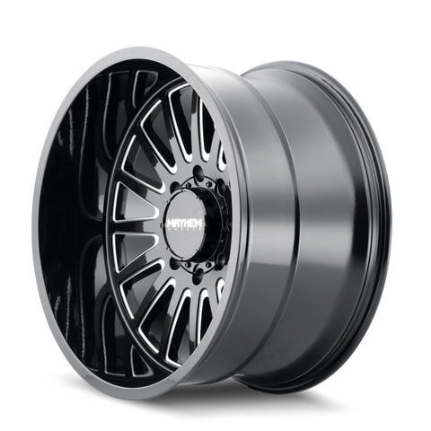 Mayhem 8114 Utopia 20x9 / 5x127 BP / 0mm Offset / 71.5mm Hub Black w/ Milled Spokes Wheel - 8114-2973BM