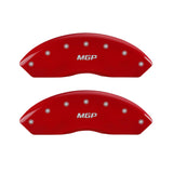 MGP 4 Caliper Covers Engraved Front & Rear MGP Red finish silver ch - 10017SMGPRD