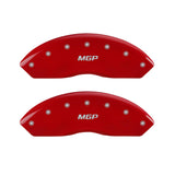 MGP 4 Caliper Covers Engraved Front & Rear MGP Red finish silver ch - 10202SMGPRD
