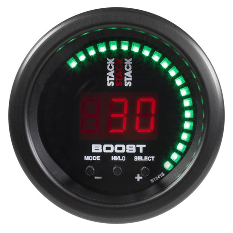 Autometer Stack 52mm -1 to +2 Bar (-30INHG to +30 PSI) Boost Controller - Black - ST3412